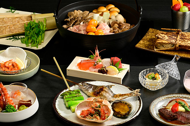 囲炉裏夕食膳